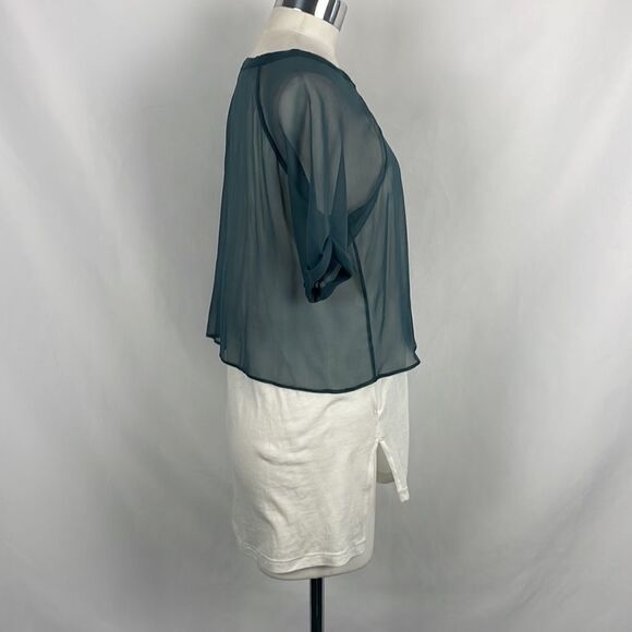 Elizabeth and James White with Gray Sheet Overlay Top - Picture 3 of 6